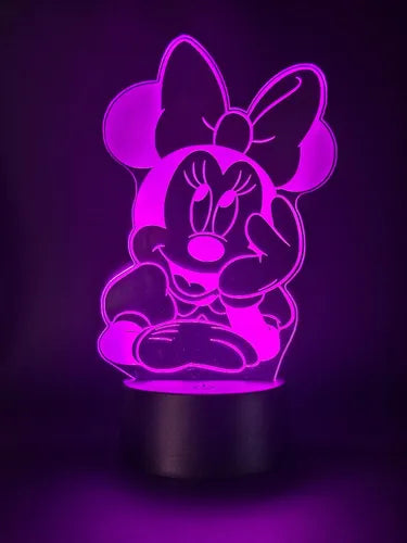 Lámpara Led Minnie Soñadora Fan Art Decorativa
