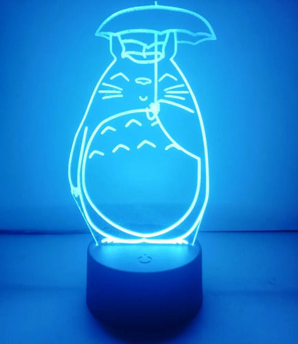 Lampara Led 3d Mi Vecino Totoro Studio Ghibli Luz Decoración