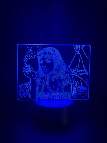 Lampara Led Pulp Fiction Decoración Ilusion 3d