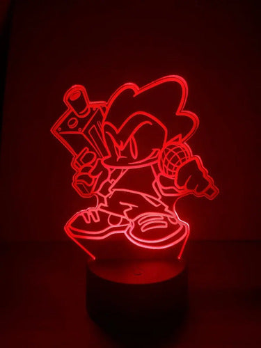 Fnf Pico Lampara Led 3d Personajes Friday Night Funkin Negro