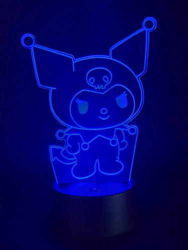 Lámpara Kuromi Hello Kitty Sanrio Led Decoración Fan Art
