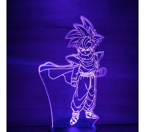 Lámpara Led Gohan Torneo Cell Dragonball Z Fanart Decorativa