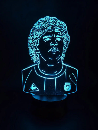 Diego Maradona Lampara Led Decoración Fan Art Edición