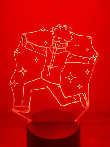 Lampara Led 3d Satoru Gojo Kawaii Jujutsu Kaisen Decoración