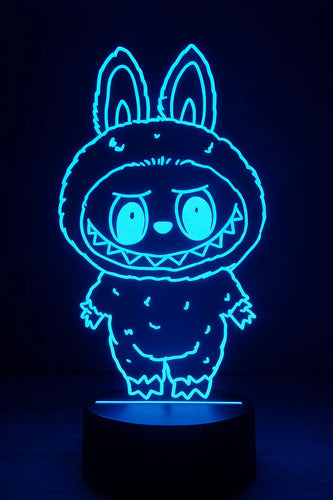 Lámpara Labubu Clásico Led Ilusión Decoración Fan Art