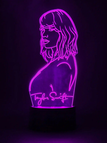 Taylor Swift Lampara Led 3d Cantante Decoración Fan Art