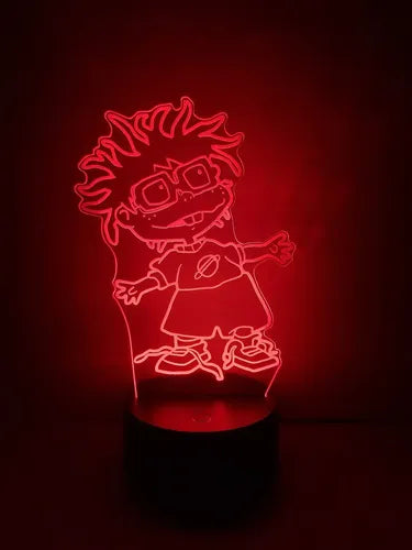 Carlitos Rugrats Lámpara Led Animado Artline Infantil Negro