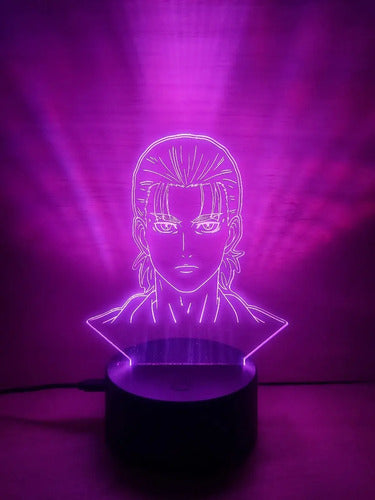 Eren Jaeger Lampara Led Ilusion 3d Shingeki No Kyojin Snk