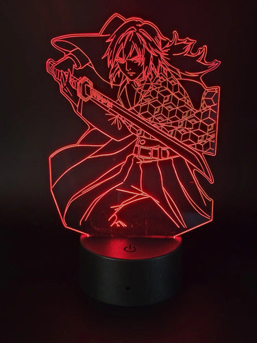 Lámpara Led Tomioka Demon Slayer Kimetsu No Yaiba Art Line