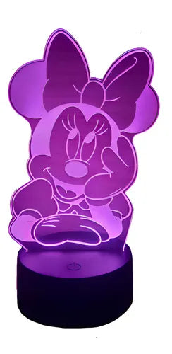 Lámpara Led Minnie Soñadora Fan Art Decorativa