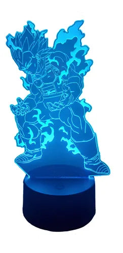 Vegeta Mega Instinto Dragon Ball Lámpara Led Luz Ilusión 3d