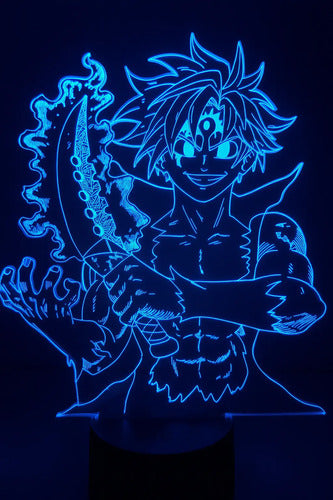Lámpara Meliodas Demonio 7 Pecados Ilusión Decoración Fanart