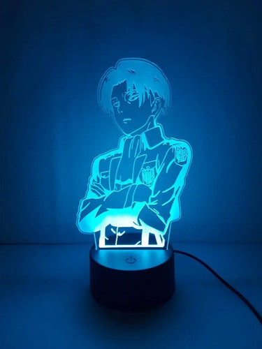 Lampara Led 3d Levi Ackerman Shingeki No Kyojin Snk