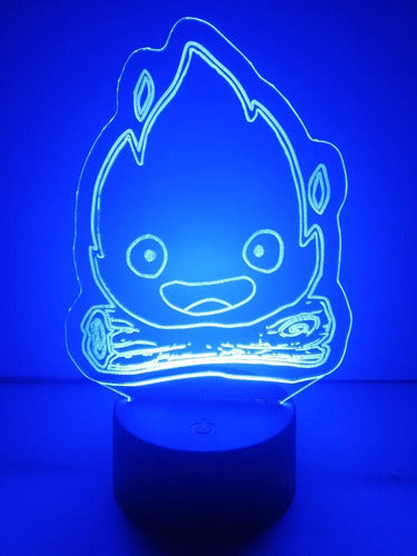 Lampara Led 3d Calcifer Studio Ghibli