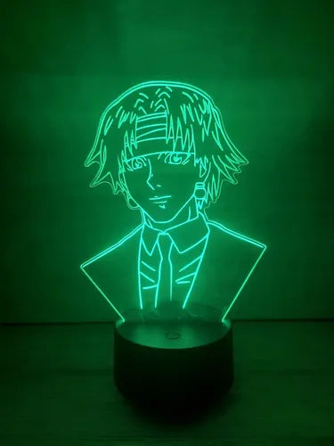 Kuroro Lucifer Chrollo Lampara Led Ilusion 3d Hunter X Hxh Negro Azul