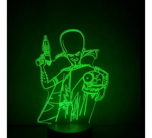 Lámpara Led Megamente Fan Art Decoración
