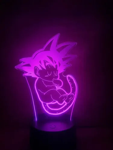 Lámpara Led Goku Bebe Dragon Ball Fanart Decorativa