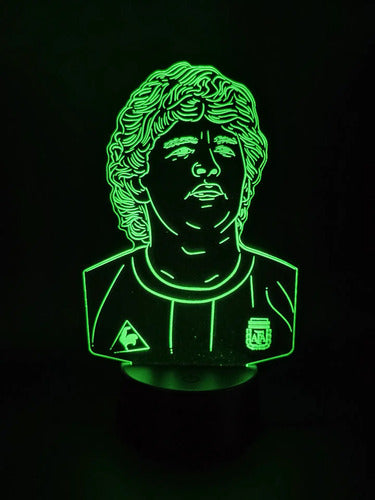 Diego Maradona Lampara Led Decoración Fan Art Edición