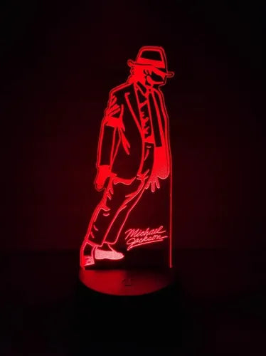 Lampara Led 3d Michael Jackson Decoracion Rey Del Pop  Modelo 1