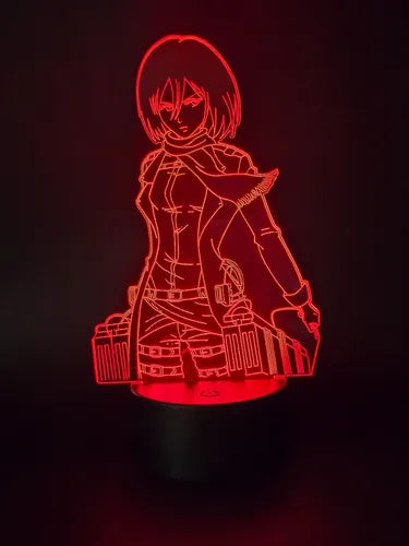 Lampara 3d Mikasa Ackerman Shingeki No Kyojin Snk