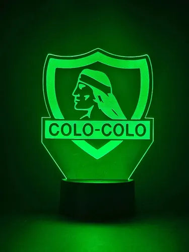 Lampara Led 3d Equipo Colo Colo Negro Verde