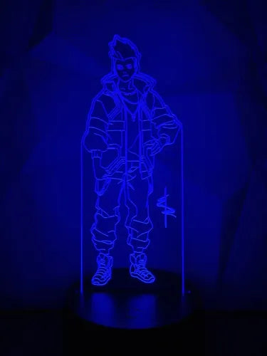 Cyberpunk David Martinez Lámpara Led Ilusión 3d Edgerunners
