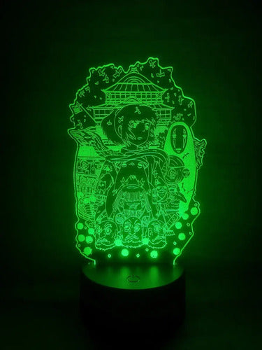 El Viaje De Chihiro Lampara Led Ilusion 3d Studio Ghibli