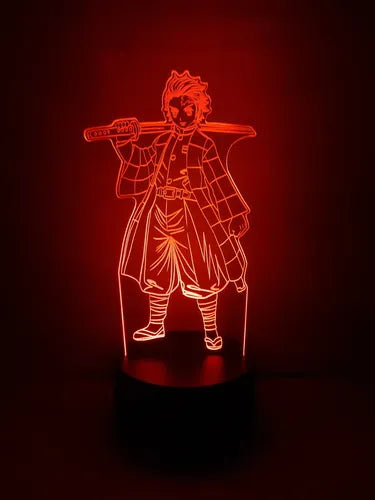 Lámpara Led Tanjiro Demon Slayer Kimetsu No Yaiba Art Line