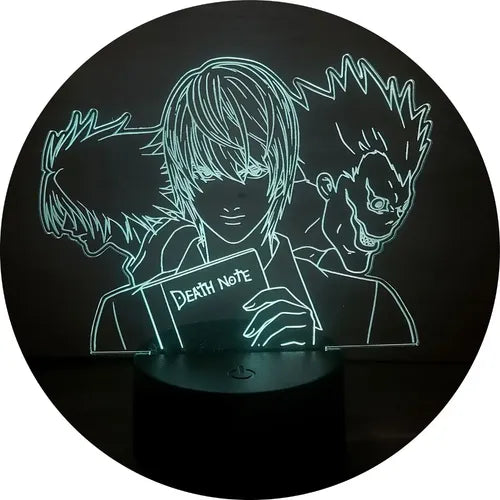 Lámpara Led Death Note Art Line Decoración