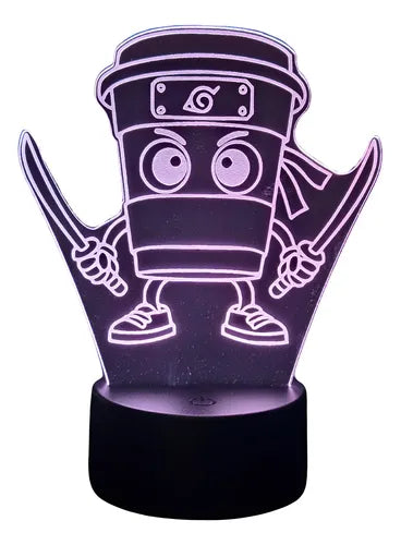 Lámpara Capuchino Asesino Led Ilusión Decoración Fan Art