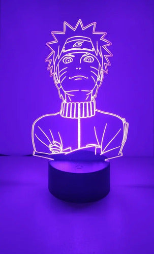 Lampara Led Ilusión 3d Naruto Shippuden Decoración Anime