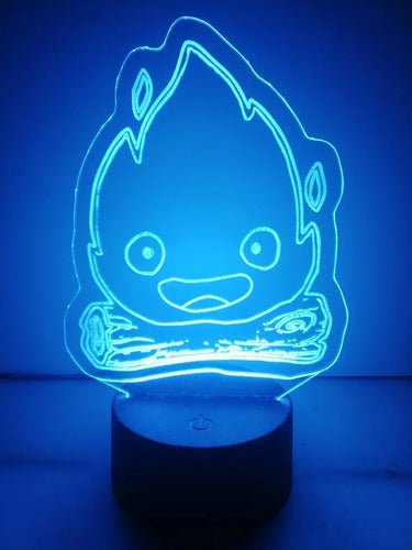 Lampara Led 3d Calcifer Studio Ghibli
