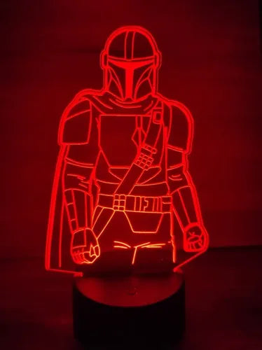 Lampara Led 3d The Mandalorian Star Wars
