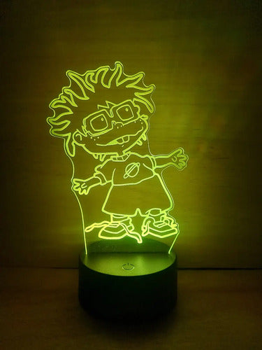 Carlitos Rugrats Lámpara Led Animado Artline Infantil Negro