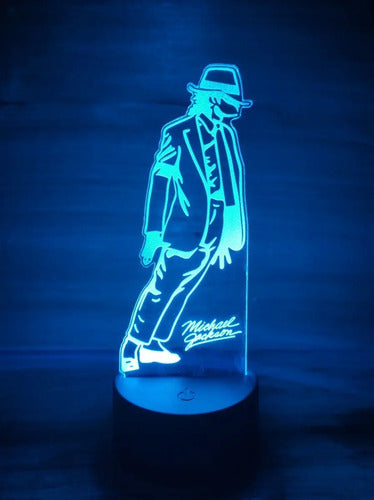 Lampara Led 3d Michael Jackson Decoracion Rey Del Pop  Modelo 1