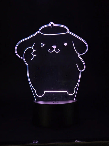 Pompompurin Lámpara Led Kawaii Fanart Serie Hello Kitty