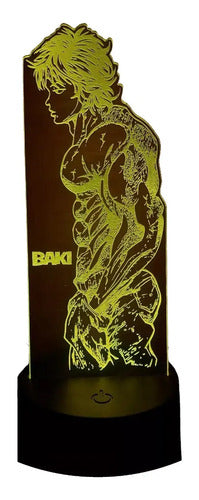 Baki The Grappler Lampara Led 3d Decoracion Anime Manga