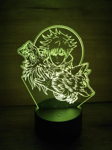 Lampara Led 3d Megumi Fushiguro Jujutsu Kaisen Decoración