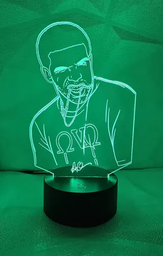Drake Lampara Led Cantante Decoración Fanart Cantante