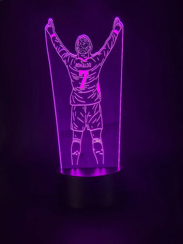 Lámpara Cristiano Ronaldo Celebra Ilusión Decoración Fan Art