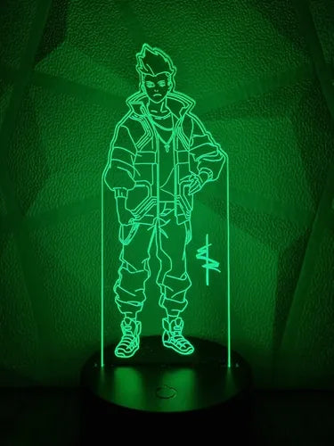 Cyberpunk David Martinez Lámpara Led Ilusión 3d Edgerunners
