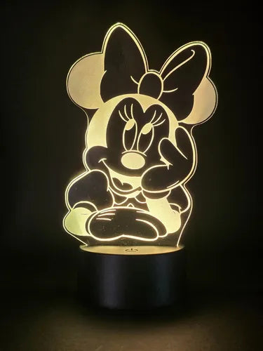 Lámpara Led Minnie Soñadora Fan Art Decorativa