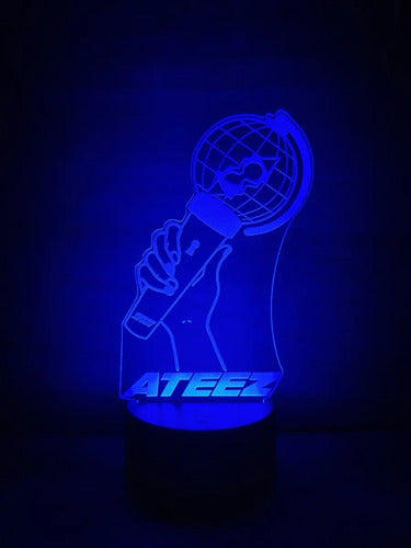 Ateez Lightstick Lightband Lampara Led Ilusion 3d Kpop Luz Negro