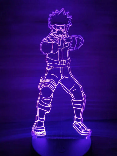Lampara Led Ilusión 3d Naruto Uzumaki Decoración Anime