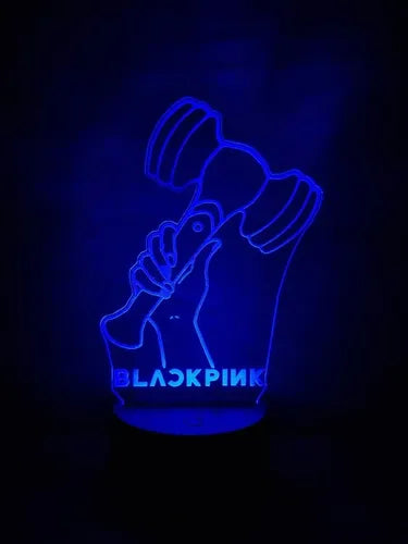 Black Pink Lightstick Lightband Lampara Led Ilusion 3d Kpop Negro