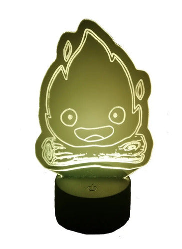 Lampara Led 3d Calcifer Studio Ghibli