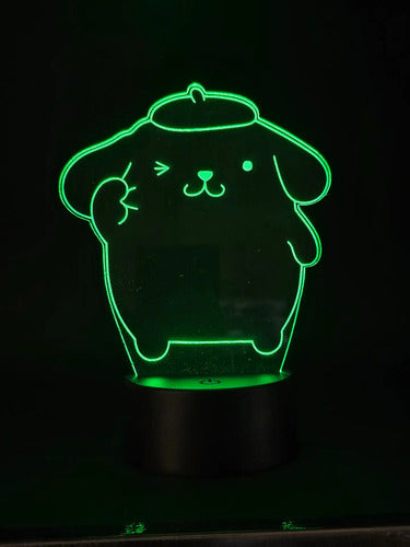 Pompompurin Lámpara Led Kawaii Fanart Serie Hello Kitty