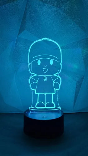 Lámpara De Mesa Pocoyo Negro Transparente