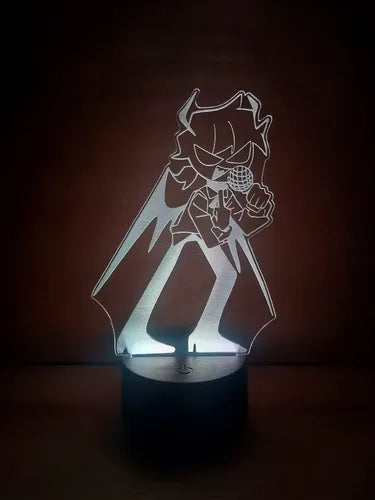 Fnf Selever Lampara Led 3d Friday Night Funkin Personajes  Negra