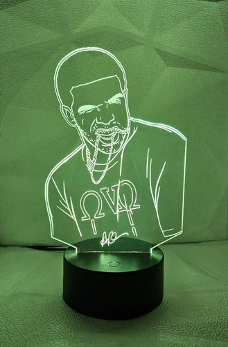 Drake Lampara Led Cantante Decoración Fanart Cantante
